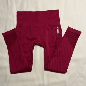 Gymshark Energy leggings high waisted maroon large